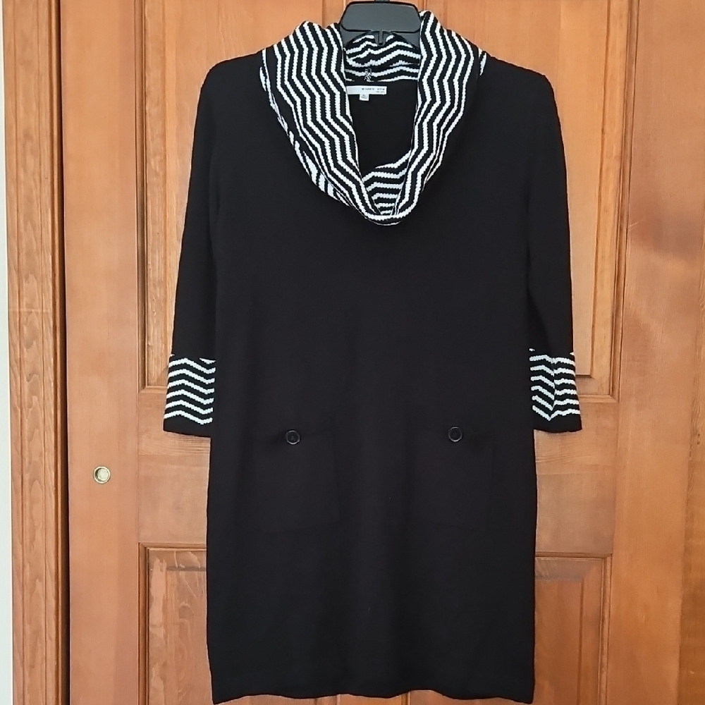 Studio One Black and White Knit Dress